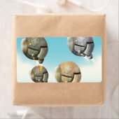 惑星飛んでいるを通過する宇宙船 ラベル (インサイチュ)