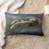 惑星飛んでいるを通過する宇宙船 ランバークッション (ブランケット)