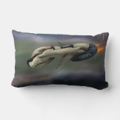 惑星飛んでいるを通過する宇宙船 ランバークッション (裏面)