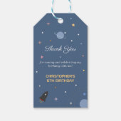 惑星＆ロケット、宇宙の感謝タグ ギフトタグ (正面)