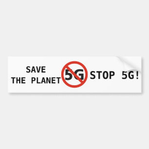 惑星、停止5Gバンパーステッカーを救って下さい バンパーステッカー