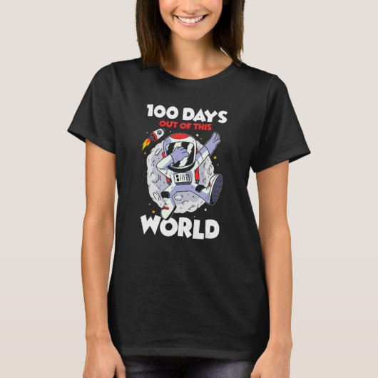 惑星 天文学者 宇宙飛行士 学生 100日カウントダウン スカ Tシャツ (正面)
