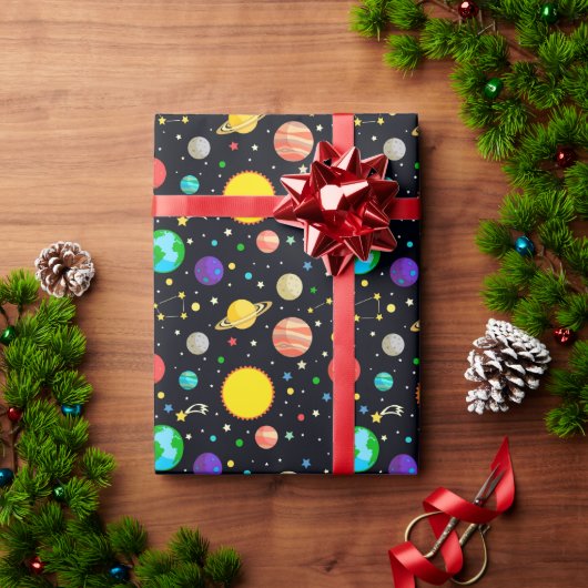 惑星 星 天文学 星座 ラッピングペーパー (クリスマスギフト)