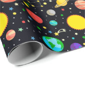惑星 星 天文学 星座 ラッピングペーパー (ロールコーナー)