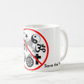 惑星、終わりの宗教のマグを救って下さい コーヒーマグカップ (正面右)