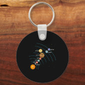 惑星 軌道 太陽系 銀河 科学 女性 キッズ キーホルダー (正面)
