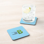 惑星Bがない – グリーンアースタイポグラフィ コースター (右側)