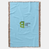 惑星Bがない – グリーンアースタイポグラフィ スローブランケット (正面縦)