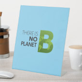 惑星Bがない – グリーンアースタイポグラフィ 台座サイン (インサイチュ)