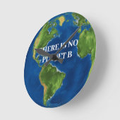 惑星Bがない ラウンド壁時計 (傾斜)