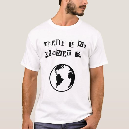 「惑星Bがない」 白黒Tシャツ Tシャツ (正面)