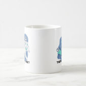 惑星Bがない – Earth Day (Sketchy Texture) コーヒーマグカップ (中央)