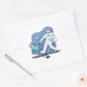 惑星Bがない – Earth Day (Sketchy Texture) ラウンドシール (封筒)