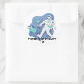 惑星Bがない – Earth Day (Sketchy Texture) ラウンドシール (バッグ)