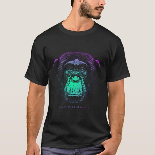 惑星Bが存在しないサル – 気候変動は実在 Tシャツ (正面)