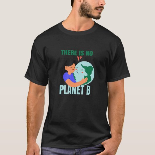 惑星B自然環境惑星耳がない Tシャツ (正面)