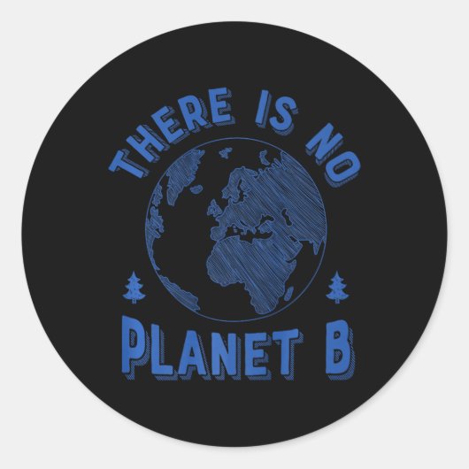惑星B Tシャツアースデイ女性男性Eはない ラウンドシール (正面)