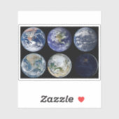 惑星Earthの象徴的なビューのイメージ比較。 シール (シート)