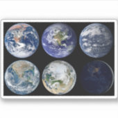 惑星Earthの象徴的なビューのイメージ比較。 シール (正面)