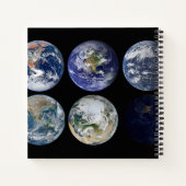 惑星Earthの象徴的なビューのイメージ比較。 ノートブック (裏面)