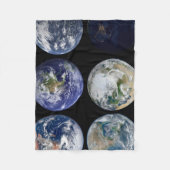 惑星Earthの象徴的なビューのイメージ比較。 フリースブランケット (正面)