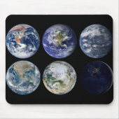 惑星Earthの象徴的なビューのイメージ比較。 マウスパッド (正面)