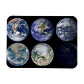 惑星Earthの象徴的なビューのイメージ比較。 マグネット (横)