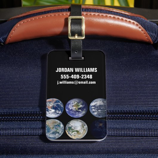 惑星Earthの象徴的なビューのイメージ比較。 ラゲッジタグ (正面インサイチュ2)