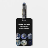 惑星Earthの象徴的なビューのイメージ比較。 ラゲッジタグ (裏面縦)