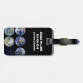 惑星Earthの象徴的なビューのイメージ比較。 ラゲッジタグ (裏面横)