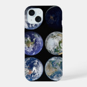 惑星Earthの象徴的なビューのイメージ比較。 iPhone 15ケース (裏面)