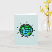 惑星EARTH – 私たちが住んでいる場所を愛する – アクア カード (黄色い花)