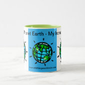 惑星EARTH – 私の家 –  ツートーンマグカップ (中央)