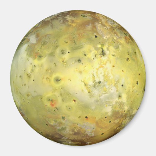 惑星JUPITERのMOON IOの真の色(太陽のシステム) マグネット (正面)