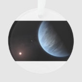 惑星K2-18b、ホスト星と付随する惑星。 オーナメント (正面)