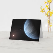 惑星K2-18b、ホスト星と付随する惑星。 カード (黄色い花)