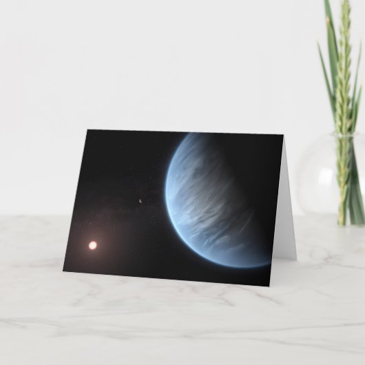 惑星K2-18b、ホスト星と付随する惑星。 カード (正面)