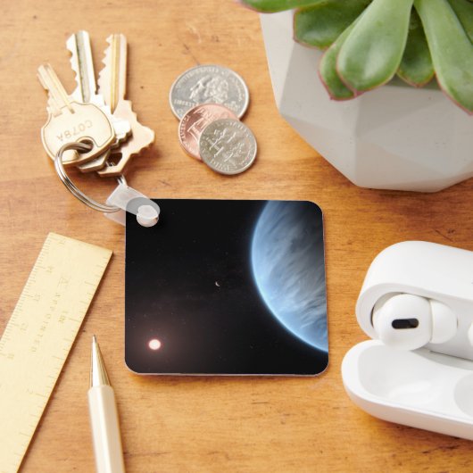 惑星K2-18b、ホスト星と付随する惑星。 キーホルダー (デスク)