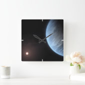 惑星K2-18b、ホスト星と付随する惑星。 スクエア壁時計 (ホーム)