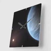 惑星K2-18b、ホスト星と付随する惑星。 スクエア壁時計 (傾斜)