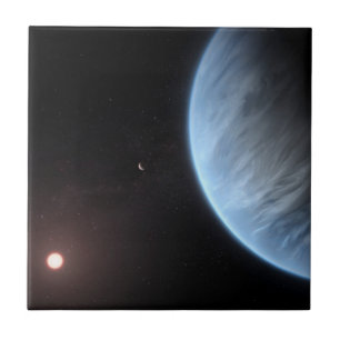 惑星K2-18b、ホスト星と付随する惑星。 タイル