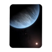 惑星K2-18b、ホスト星と付随する惑星。 マグネット (縦)