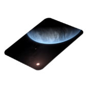 惑星K2-18b、ホスト星と付随する惑星。 マグネット (左側)