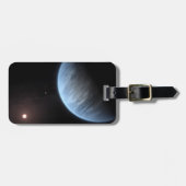 惑星K2-18b、ホスト星と付随する惑星。 ラゲッジタグ (正面横)