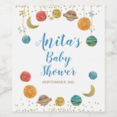 惑星Outer Spaceベビーシャワーワインラベル ワインラベル (シングルラベル)