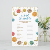 惑星Outer Spaceベビーシャワーワードスクランブル (スタンド正面)