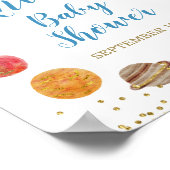 惑星Outer Space Baby Showerウェルカムサイン ポスター (角)