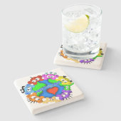 惑星Peek-A-Booコースターおもしろい ストーンコースター (横)