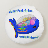 惑星PeekABoo円枕 ラウンドクッション (裏面)