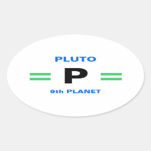 惑星PLUTOステッカー(4) 楕円形シール